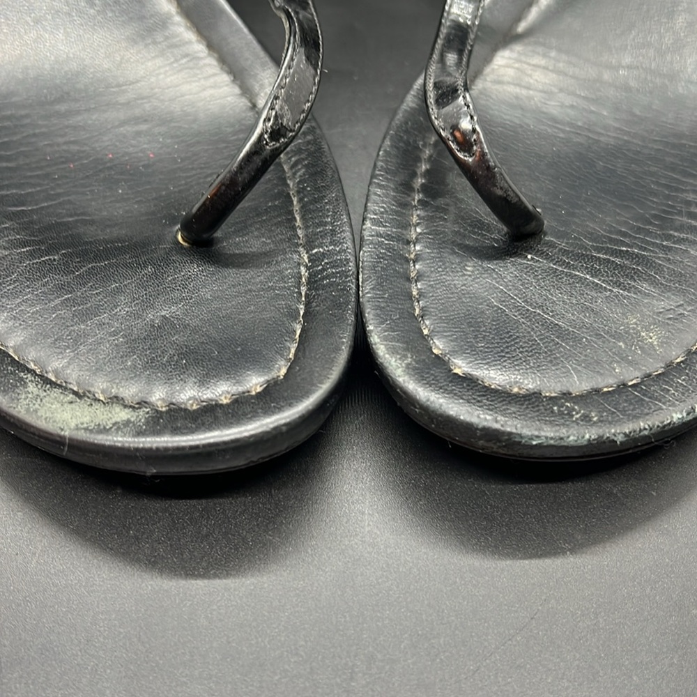 Prada Sport Black Patent Leather T-Strap Sandals size 8.5 - Picture 6 of 16